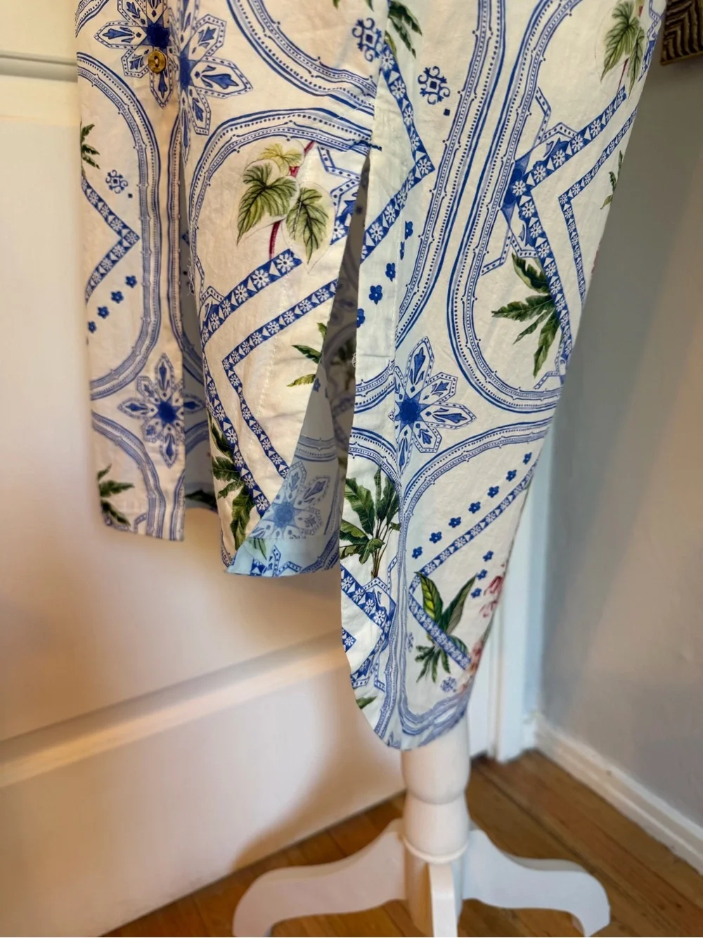 NWT Maeve for Anthropologie Floral Blue and White Midi Dress Small